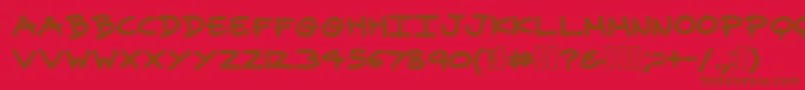 Superpowers Font – Brown Fonts on Red Background
