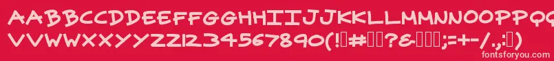 Superpowers Font – Pink Fonts on Red Background
