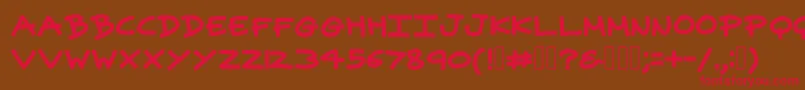 Superpowers Font – Red Fonts on Brown Background