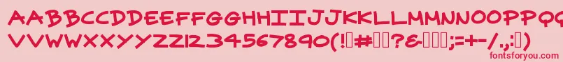 Superpowers Font – Red Fonts on Pink Background
