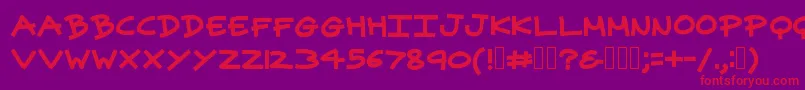 Superpowers Font – Red Fonts on Purple Background