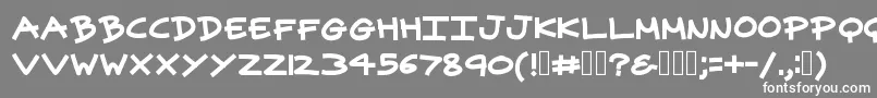 Superpowers Font – White Fonts on Gray Background