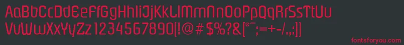 PasadenaserialRegular Font – Red Fonts on Black Background