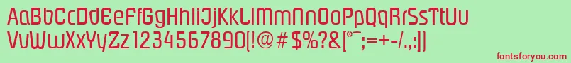 PasadenaserialRegular Font – Red Fonts on Green Background