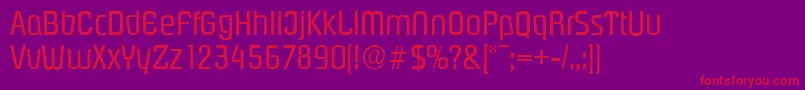 PasadenaserialRegular Font – Red Fonts on Purple Background