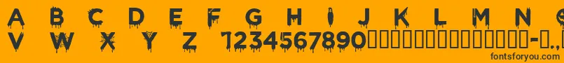 CfhalloweenRegular Font – Black Fonts on Orange Background