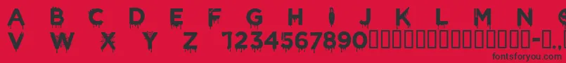 CfhalloweenRegular Font – Black Fonts on Red Background