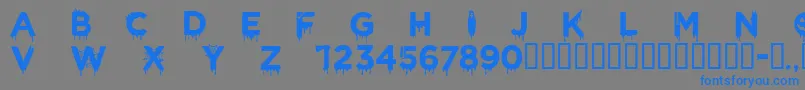 CfhalloweenRegular Font – Blue Fonts on Gray Background