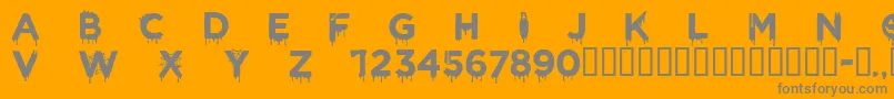 CfhalloweenRegular Font – Gray Fonts on Orange Background