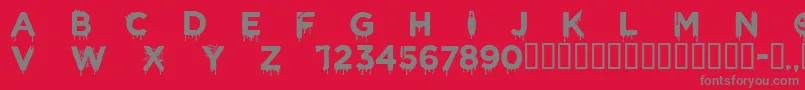 fuente CfhalloweenRegular – Fuentes Grises Sobre Fondo Rojo