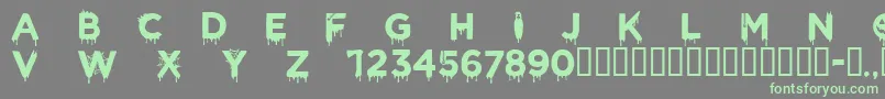 CfhalloweenRegular Font – Green Fonts on Gray Background