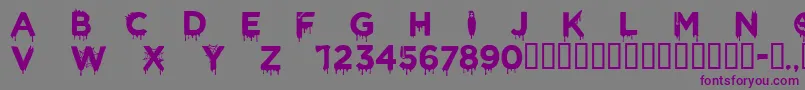 CfhalloweenRegular Font – Purple Fonts on Gray Background