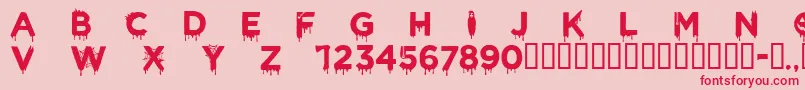 CfhalloweenRegular Font – Red Fonts on Pink Background