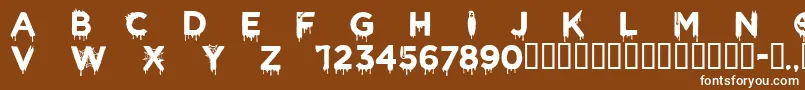 CfhalloweenRegular Font – White Fonts on Brown Background