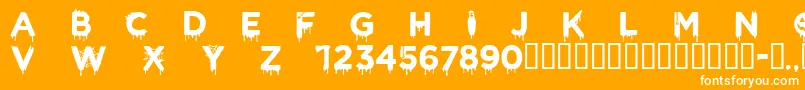 CfhalloweenRegular Font – White Fonts on Orange Background