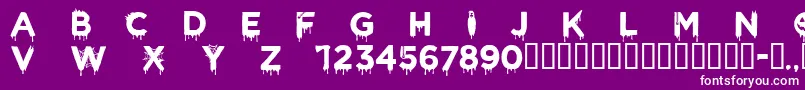 CfhalloweenRegular Font – White Fonts on Purple Background