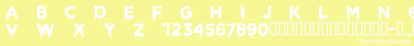 CfhalloweenRegular Font – White Fonts on Yellow Background