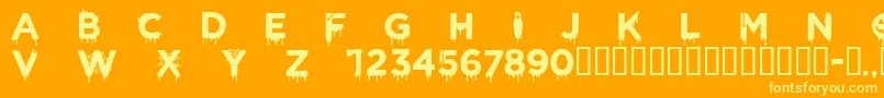 CfhalloweenRegular Font – Yellow Fonts on Orange Background