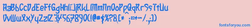 More about TaibaijanBold Font TaibaijanBold Font – Blue Fonts on Pink Background