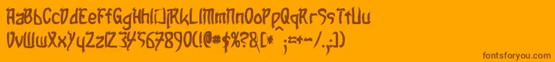 TaibaijanBold Font – Brown Fonts on Orange Background