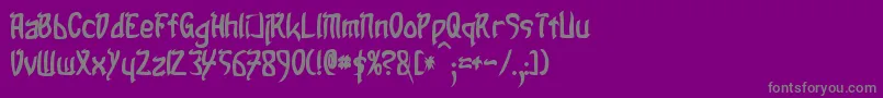 TaibaijanBold Font – Gray Fonts on Purple Background