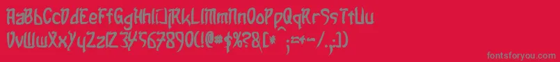 TaibaijanBold Font – Gray Fonts on Red Background