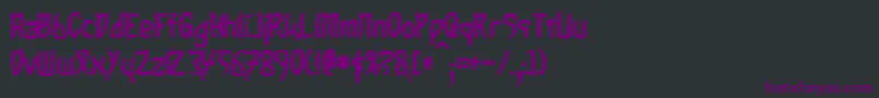 フォントTaibaijanBold – 黒い背景に紫のフォント
