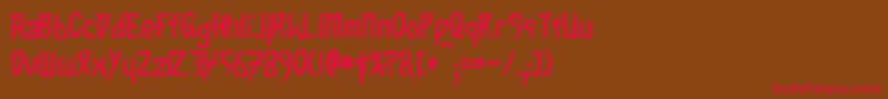 TaibaijanBold Font – Red Fonts on Brown Background
