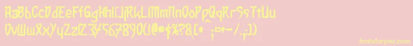 TaibaijanBold Font – Yellow Fonts on Pink Background