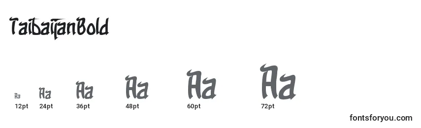 TaibaijanBold Font Sizes
