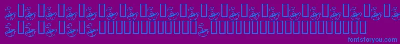 KrMorningMust Font – Blue Fonts on Purple Background
