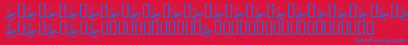 KrMorningMust Font – Blue Fonts on Red Background