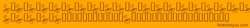 KrMorningMust Font – Brown Fonts on Orange Background