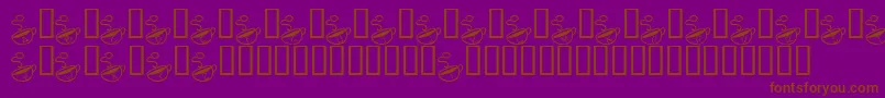 KrMorningMust-fontti – ruskeat fontit violetilla taustalla