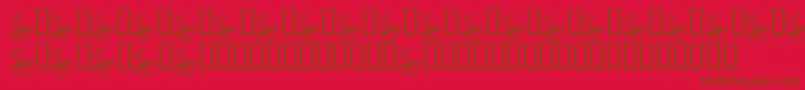 KrMorningMust Font – Brown Fonts on Red Background