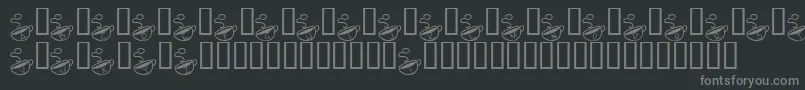 KrMorningMust-fontti – harmaat kirjasimet mustalla taustalla