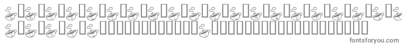 KrMorningMust-fontti – harmaat kirjasimet valkoisella taustalla