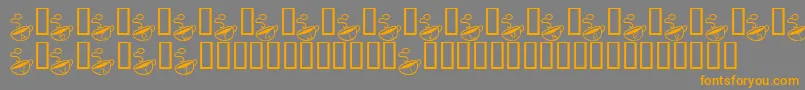KrMorningMust Font – Orange Fonts on Gray Background