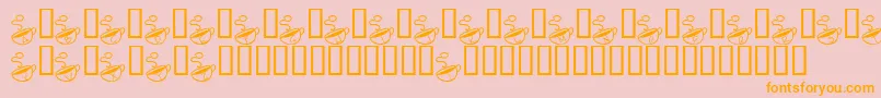 KrMorningMust Font – Orange Fonts on Pink Background