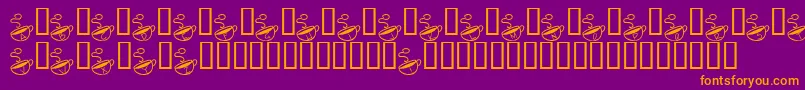 KrMorningMust Font – Orange Fonts on Purple Background