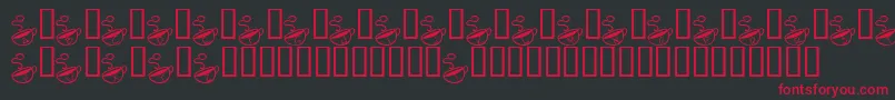 KrMorningMust Font – Red Fonts on Black Background