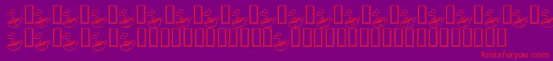 KrMorningMust Font – Red Fonts on Purple Background