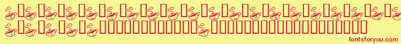 KrMorningMust Font – Red Fonts on Yellow Background