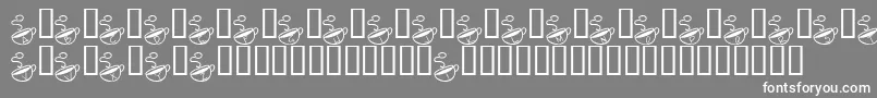 KrMorningMust Font – White Fonts on Gray Background