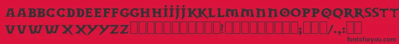 Dwarvesc Font – Black Fonts on Red Background