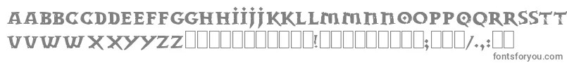 Dwarvesc-fontti – harmaat kirjasimet valkoisella taustalla