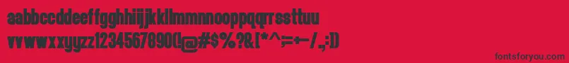 フォントHeadthinker1.001 – 赤い背景に黒い文字