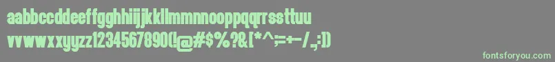 Headthinker1.001 Font – Green Fonts on Gray Background