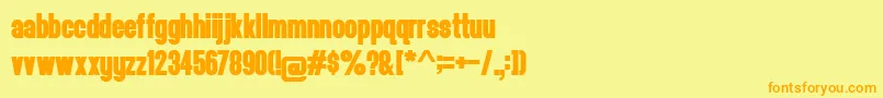 Headthinker1.001 Font – Orange Fonts on Yellow Background