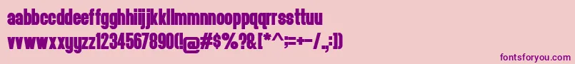 Headthinker1.001 Font – Purple Fonts on Pink Background